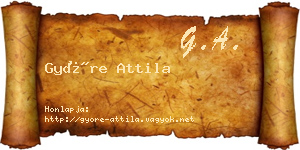 Györe Attila névjegykártya