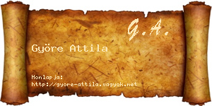 Györe Attila névjegykártya